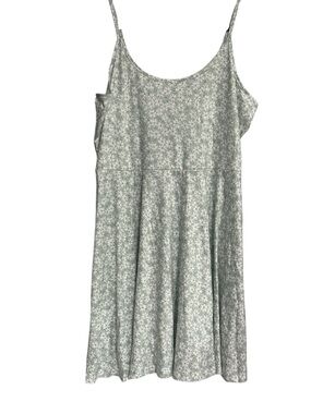 Acevog Pale Mint Floral Slip Dress